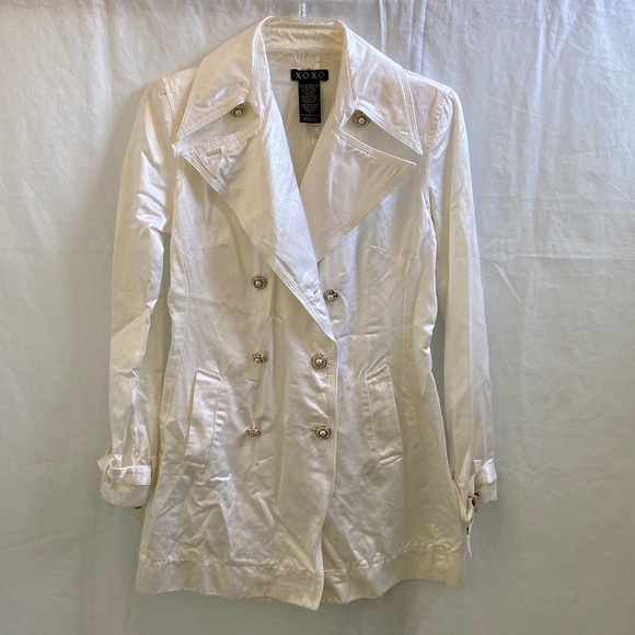 Gorgeous Women's/Juniors Satin Trench Coat Jacket Size: Medium - Picture 2 of 11